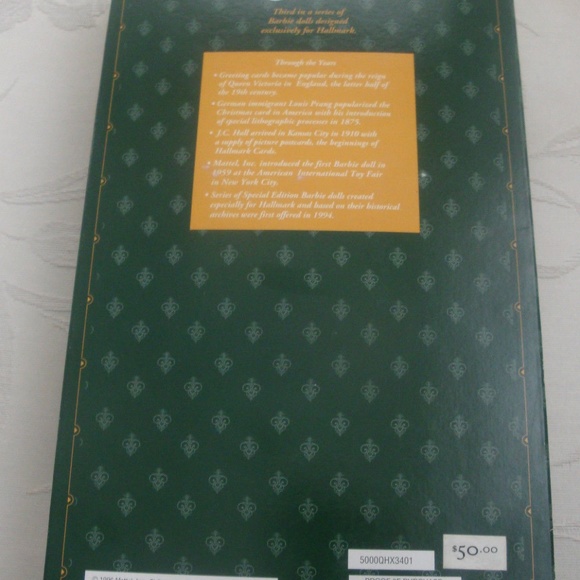 1996 Hallmark Yuletide Romance Barbie Doll NIB - Picture 4 of 7